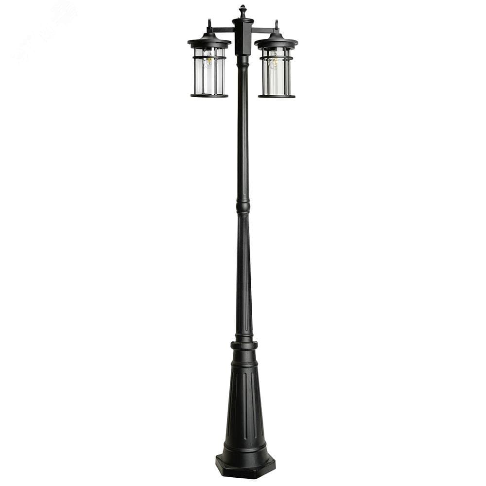 Светильник НТУ-2х60w столб Е27 IP44 черный PL768 51822 FERON